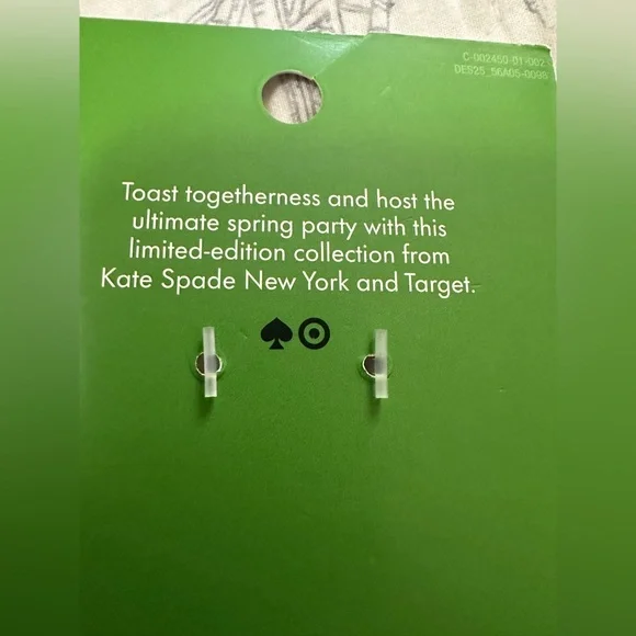 Kate Spade x Target Striped Heart Purse Coin Charm keychain - Picture 6 of 9